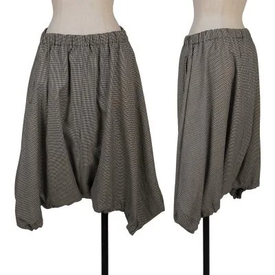BLACK COMME des GARCONS Wool Houndstooth Dropped Crotch Pants