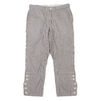 45rpm bakkurii Hickory Striped Hem Buttons Pants