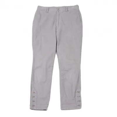 45R Cotton Hem Buttons Stretched Pants