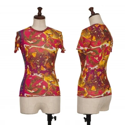 JPG JEAN'S Psychedelic Printed Mesh T-shirt