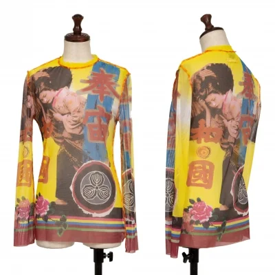 Jean-Paul GAULTIER FEMME Japanese Printed Mesh T Shirt