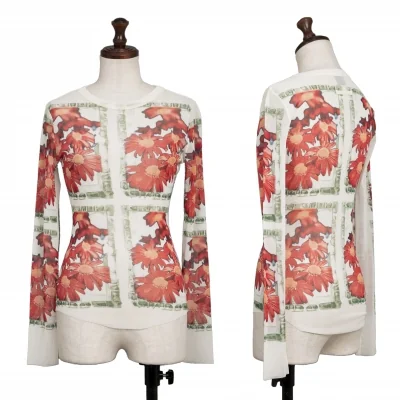 Jean-Paul GAULTIER FEMME Floral Printed Mesh T Shirt