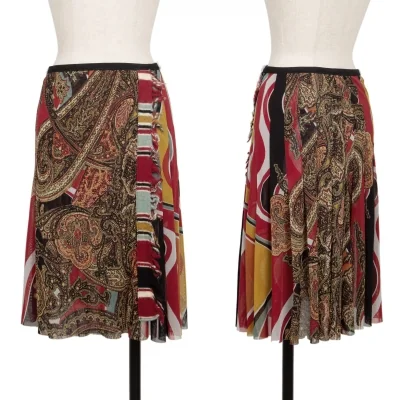Jean-Paul GAULTIER FEMME Paisley Printed Mesh Wrap Skirt