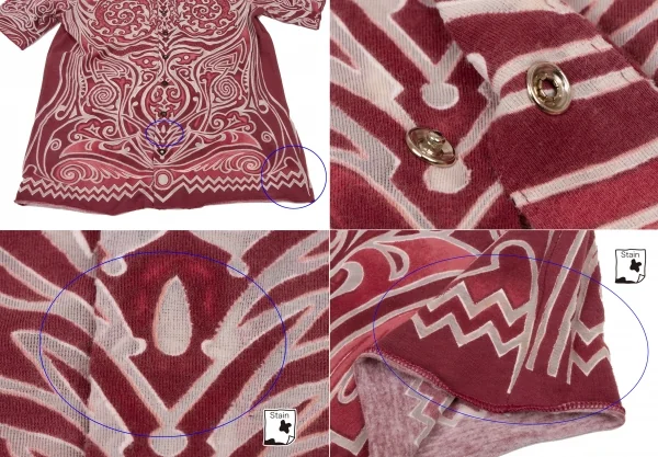 Jean-Paul GAULTIER SOLEIL Tribal Opal Stretch Open Collar Shirt K-137735_012