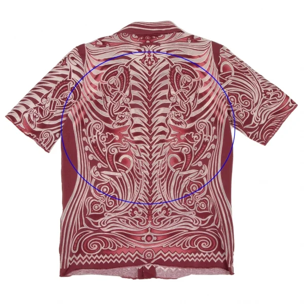 Jean-Paul GAULTIER SOLEIL Tribal Opal Stretch Open Collar Shirt K-137735_014