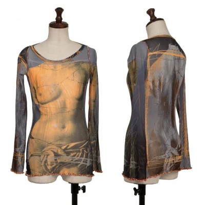 Jean-Paul GAULTIER SOLEIL Venus de Milo Print Mesh T Shirt