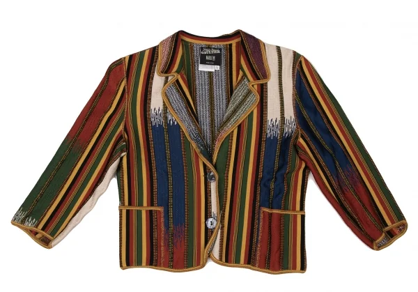 Jean-Paul GAULTIER MAILLE FEMME Jacquard Stripe Knit Jacket K-137760_002