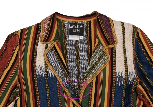 Jean-Paul GAULTIER MAILLE FEMME Jacquard Stripe Knit Jacket K-137760_003