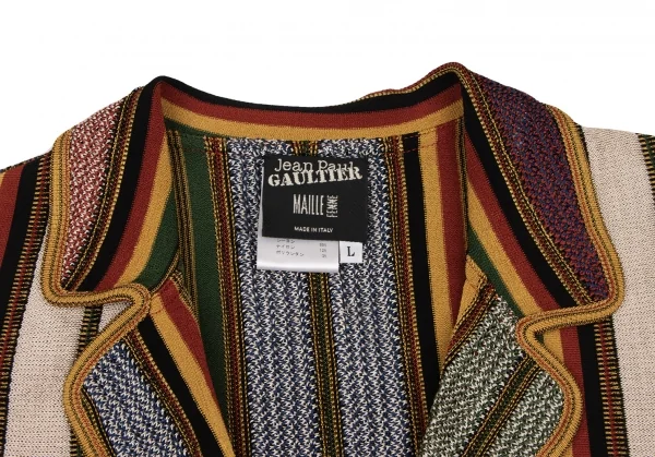 Jean-Paul GAULTIER MAILLE FEMME Jacquard Stripe Knit Jacket K-137760_005
