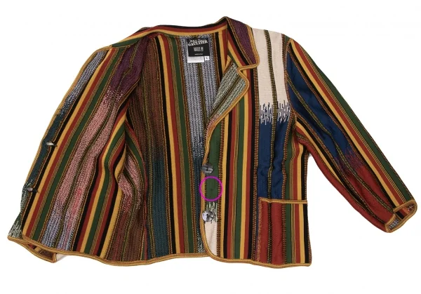 Jean-Paul GAULTIER MAILLE FEMME Jacquard Stripe Knit Jacket K-137760_013