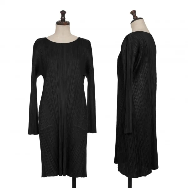 PLEATS PLEASE Flare Dress Black 3 K-137786_001
