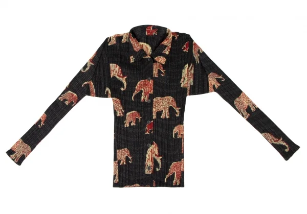 PLEATS PLEASE Elephant Printed Pleats Shirt & Skirt K-137812_003