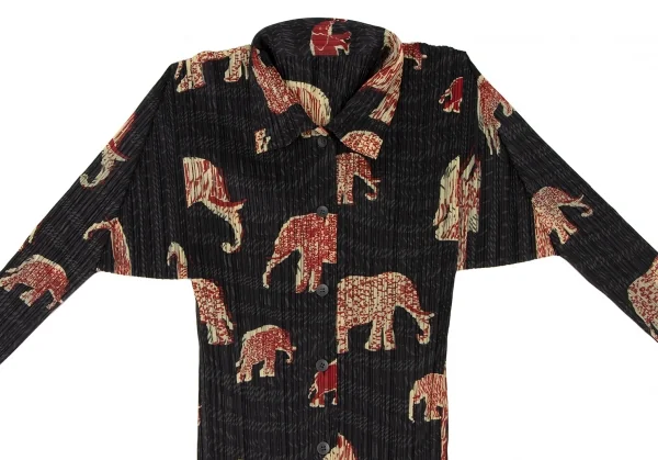 PLEATS PLEASE Elephant Printed Pleats Shirt & Skirt K-137812_004
