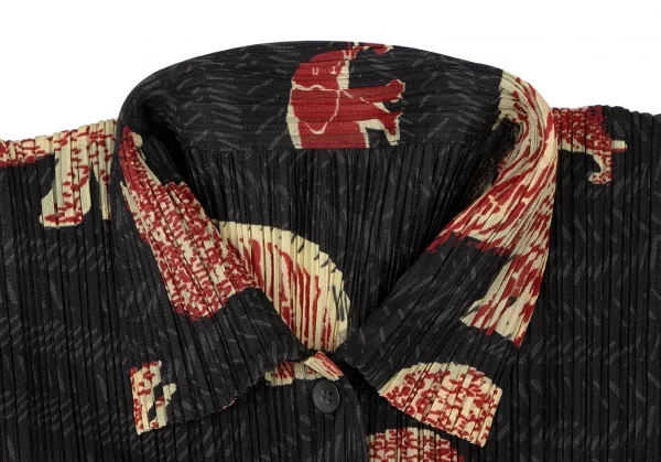 PLEATS PLEASE Elephant Printed Pleats Shirt & Skirt K-137812_005