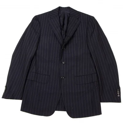 Sartoria Partenopea Wool Mohair Blend Striped 3B Jacket