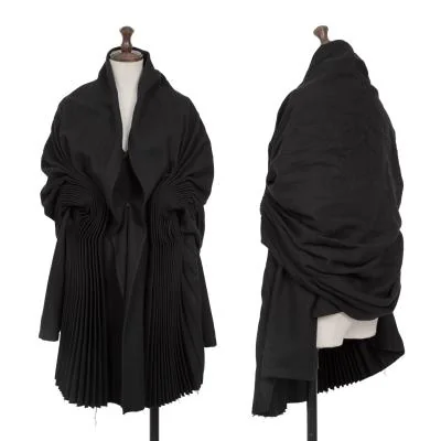 Yohji Yamamoto FEMME Pleated Shawl Layered Jacket