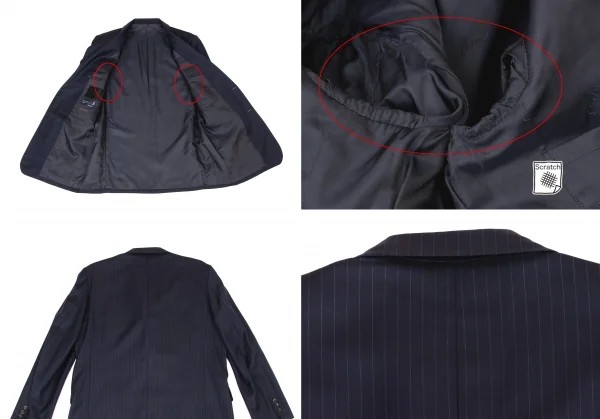 Papas GUABELLO SUPER130'S Wool Striped Jacket & Pants K-137923_009