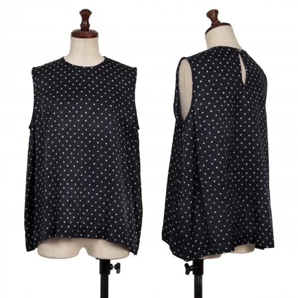 45R Cupra Cotton Dot Printed Sleeveless Blouse & Pants K-137958_002