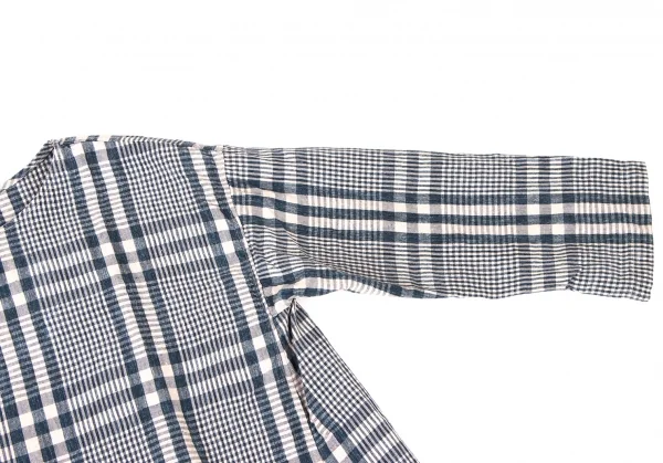 45R Linen Check Wide Blouse K-137978_004