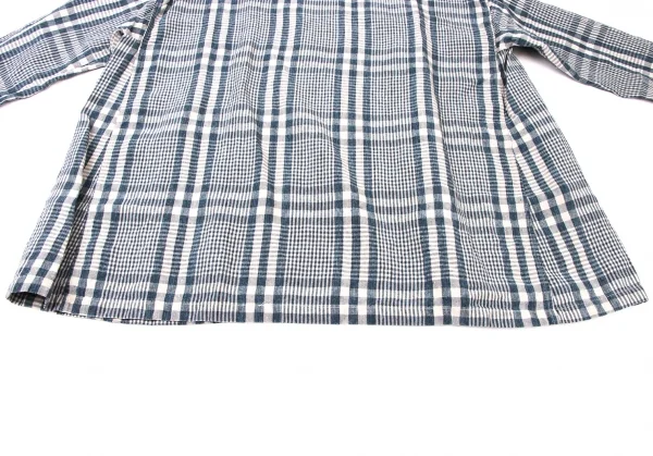 45R Linen Check Wide Blouse K-137978_006