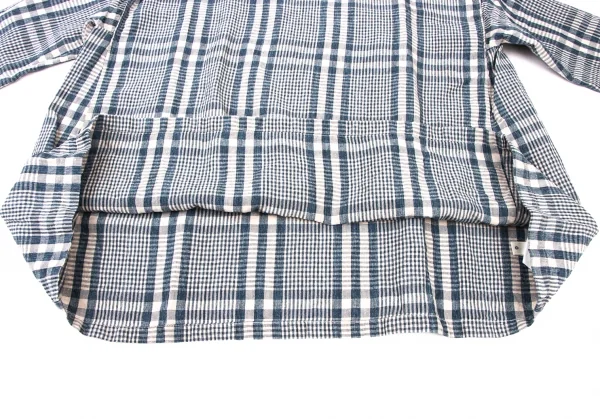 45R Linen Check Wide Blouse K-137978_007