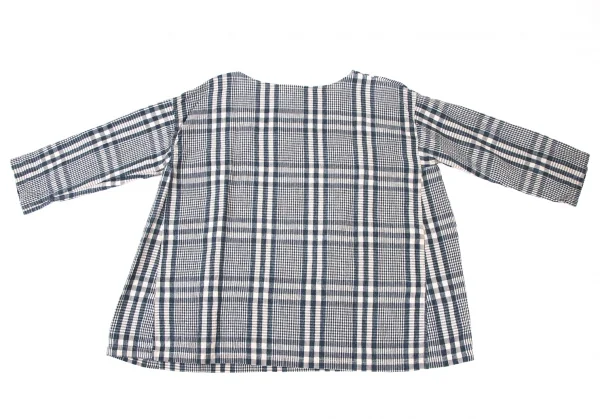 45R Linen Check Wide Blouse K-137978_008