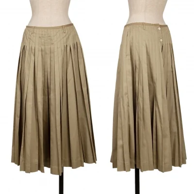 45R Cotton Pleats Flare Skirt