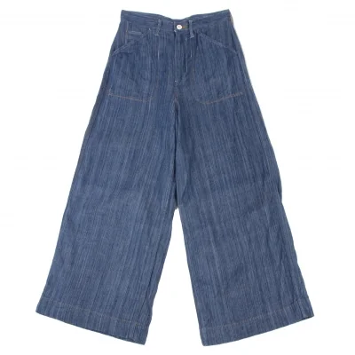 45rpm 45R Striped Weave Wide Jeans