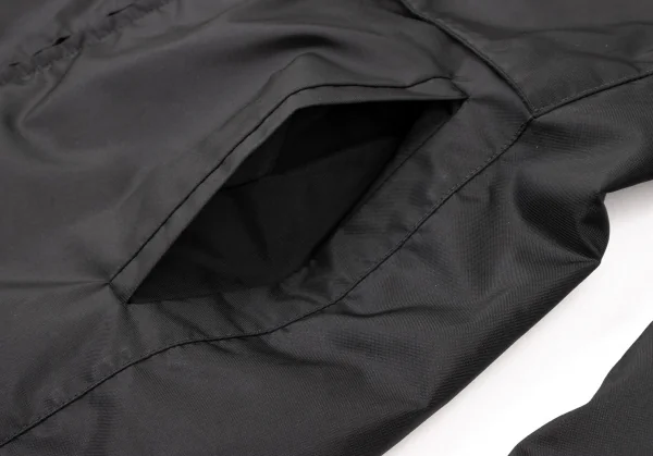 ミュウミュウMIU MIU ナイロンポケットデザインダブルジップコート 黒42 K-137995_013