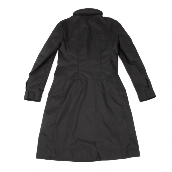 ミュウミュウMIU MIU ナイロンポケットデザインダブルジップコート 黒42 K-137995_018