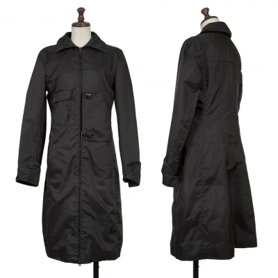 MIU MIU Pocket Design Nylon Zipper Coat