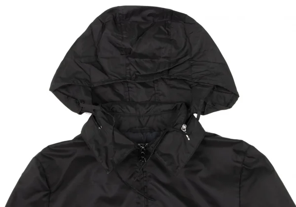ミュウミュウMIU MIU ナイロンポケットデザインダブルジップコート 黒42 K-137995_005