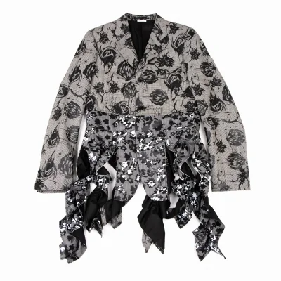 COMME des GARCONS HOMME PLUS Switching Floral Print Jacket