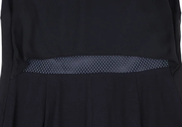 ポールスミスPaul Smith ネットレイヤードフレンチスリーブワンピース 紺38 K-138067_012