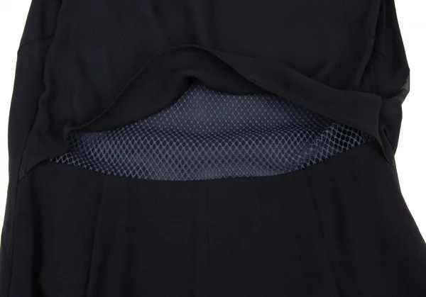 ポールスミスPaul Smith ネットレイヤードフレンチスリーブワンピース 紺38 K-138067_013
