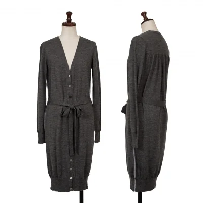 Paul Smith BLACK LABEL Wool Belted Long Cardigan