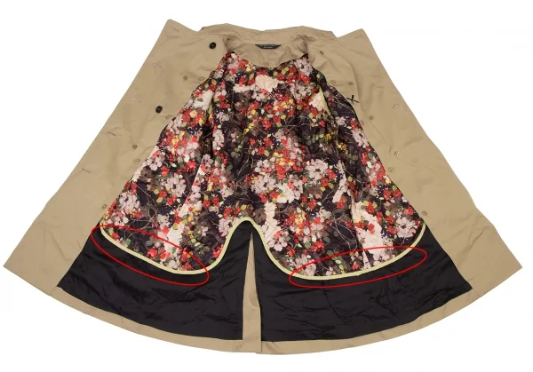 Paul Smith BLACK LABEL Floral Printed Liner Trench Coat K-138073_011
