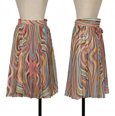 Paul Smith BLACK Wavy Stripe Pleats Skirt