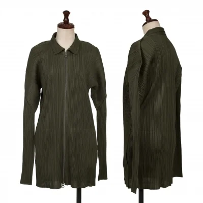 PLEATS PLEASE Pleated Zip-up Jacket