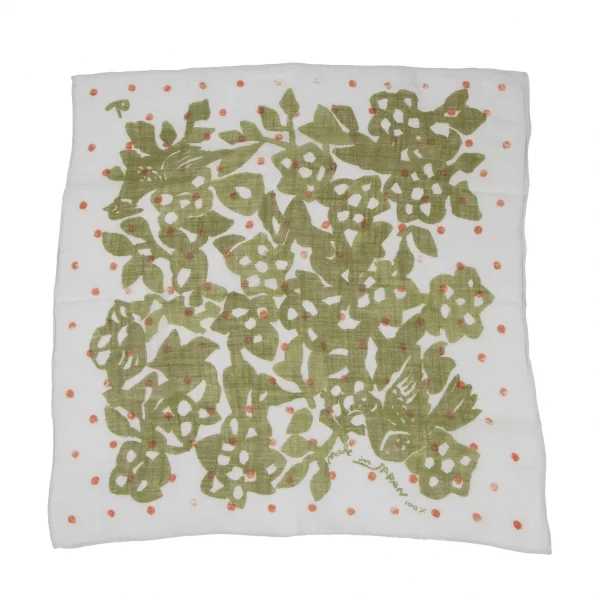 45R Dyed Floral Dot Handkerchief Sky blue,Green  K-138104_001