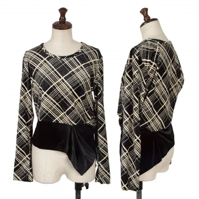 WORKSHOP Bias Checker Velours Top