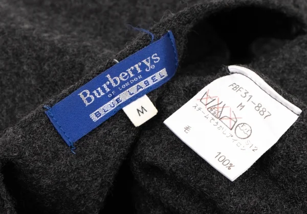 バーバリーブルーレーベルBURBERRY BLUE LABEL ウール切替ニットセーター チャコールグレーM K-138161_013