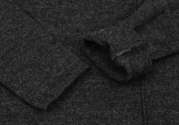 バーバリーブルーレーベルBURBERRY BLUE LABEL ウール切替ニットセーター チャコールグレーM K-138161_008
