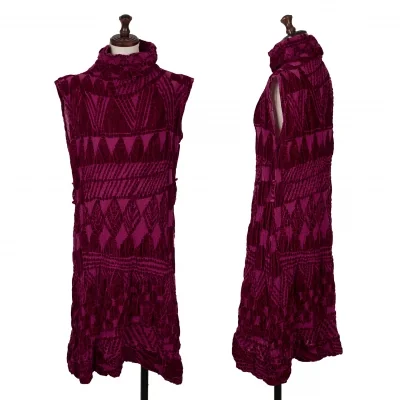 ISSEY MIYAKE me Dyed Velvet Cauliflower High neck Dress