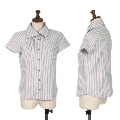 Vivienne Westwood Red Label Embroidery Striped Shirt Blouse