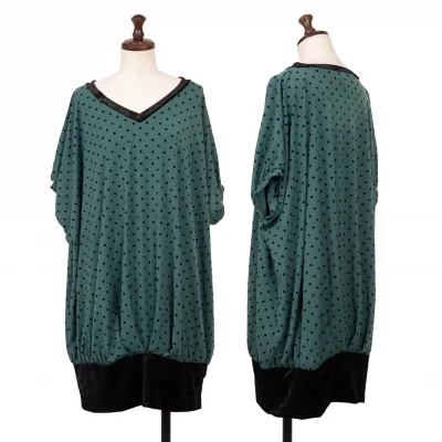 sunaokuwahara Flocky Dot Poly Rayon Tunic