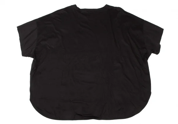 グラウンド ワイGround Y コットンローズドルマンスリーブラウンドヘムTシャツ 黒赤緑3 K-138248_008