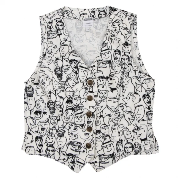 MOSCHINO JEANS Cotton Human Printed Vest K-138272_002
