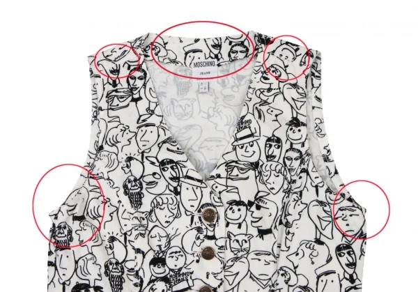 MOSCHINO JEANS Cotton Human Printed Vest K-138272_003