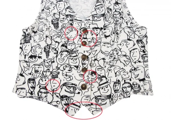 MOSCHINO JEANS Cotton Human Printed Vest K-138272_010